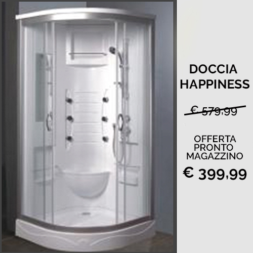 Cabina Doccia Idromassaggio 90x90.Box Doccia Idromassaggio Doccia Happiness 90 X 90 X H 225 Cm